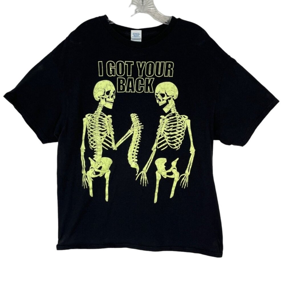 Delta Pro Halloween Tshirt Mens XL Black I Got Your Back Skeleton